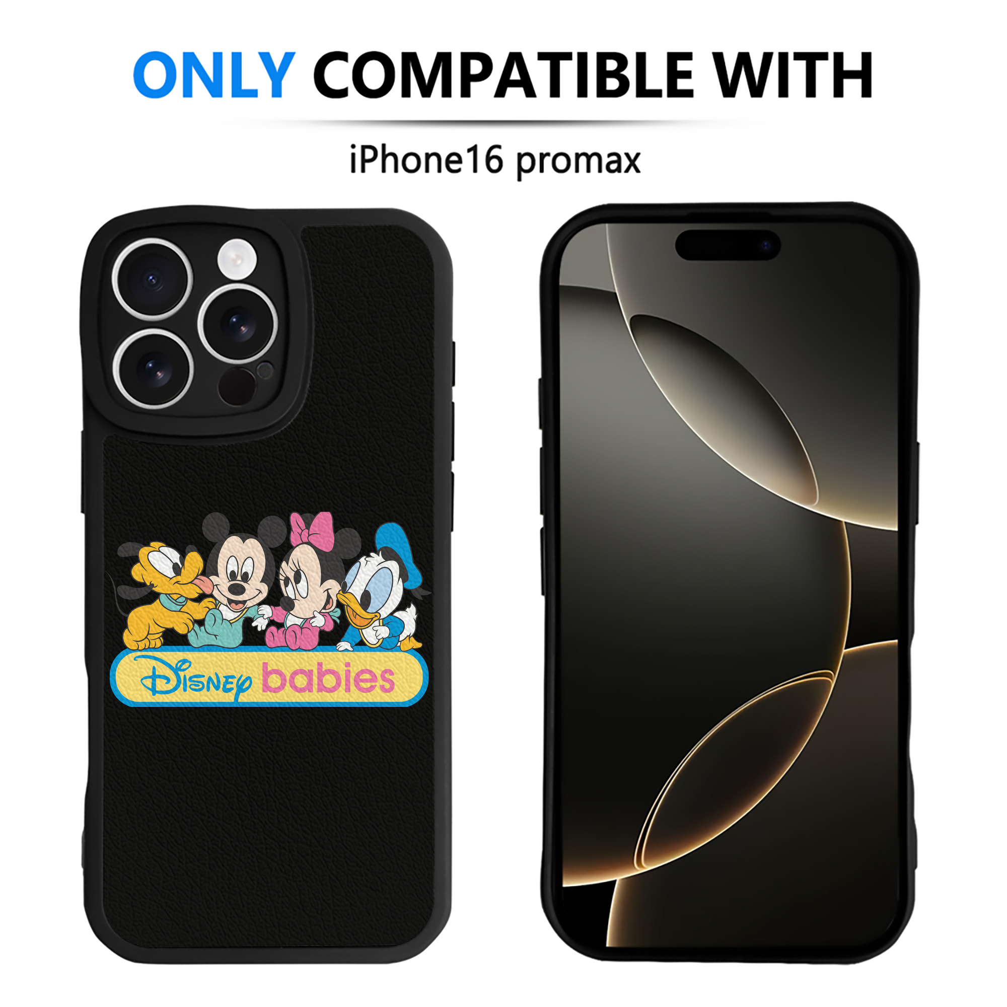 （画像用） ミッキーマウス Mickey Mouse 【iPhone 16シリーズ対応】シリコンスマホケース（レザー調） 材質：シリコン